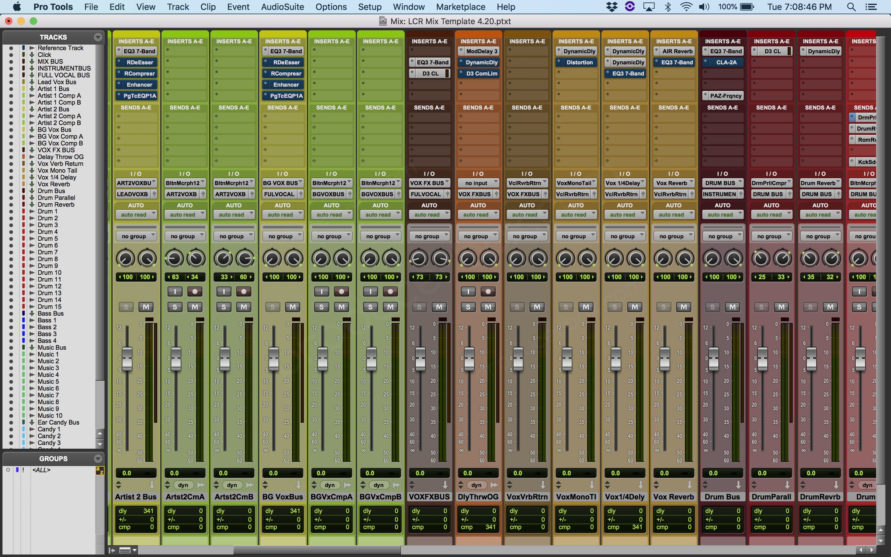 Luther Calvin Riggs Personal Pro Tools Mixing Template ProducerBox