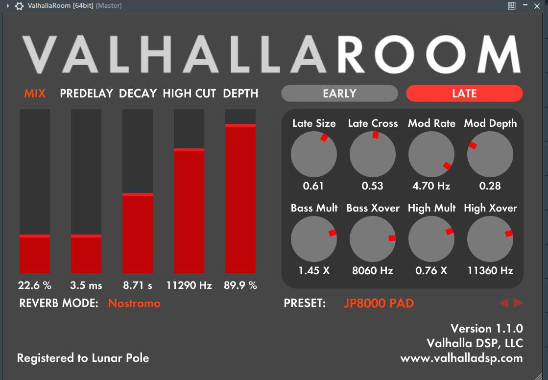 Lunar Pole ValhallaRoom Reverb Essentials Volume 1