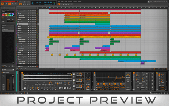 Bitwig Studio Project Preview