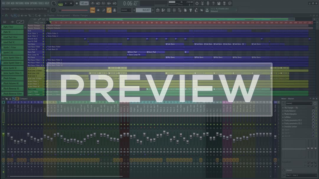 Screenshot Uplifting Trance FL Studio Template
