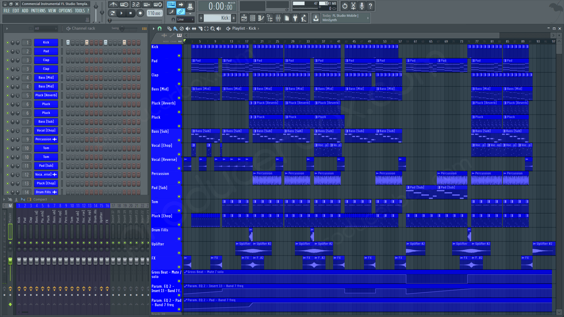 Commercial Instrumental FL Studio Template Vol. 1 ProducerBox
