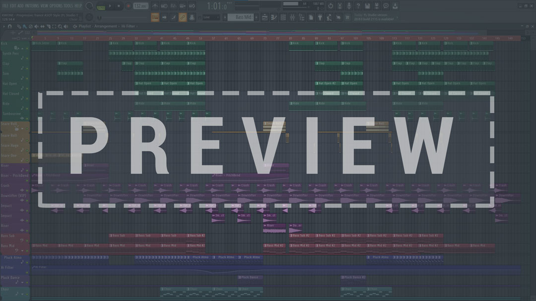 Preview Of Progressive Trance ASOT Style Vol. 2 (FL Studio Template)