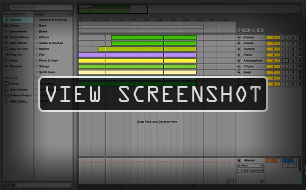 Ableton Live Template Project Screenshot Window
