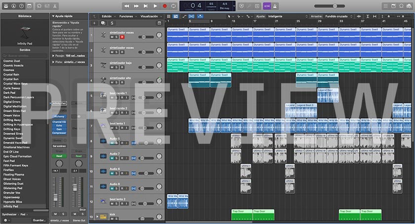 Last Line - Logic Pro X Template (R&B Synth Pop) Preview Screenshot