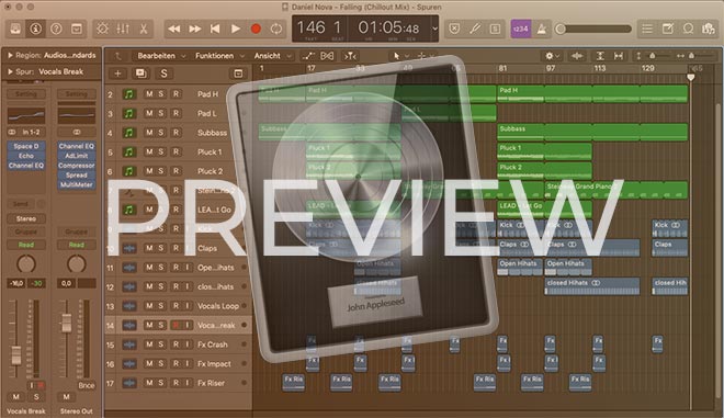 Logic Pro X Chillout Template Preview Screenshot